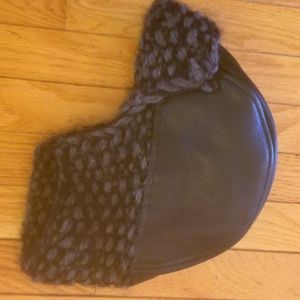 Sunghee Bang Leather and Wool Hat